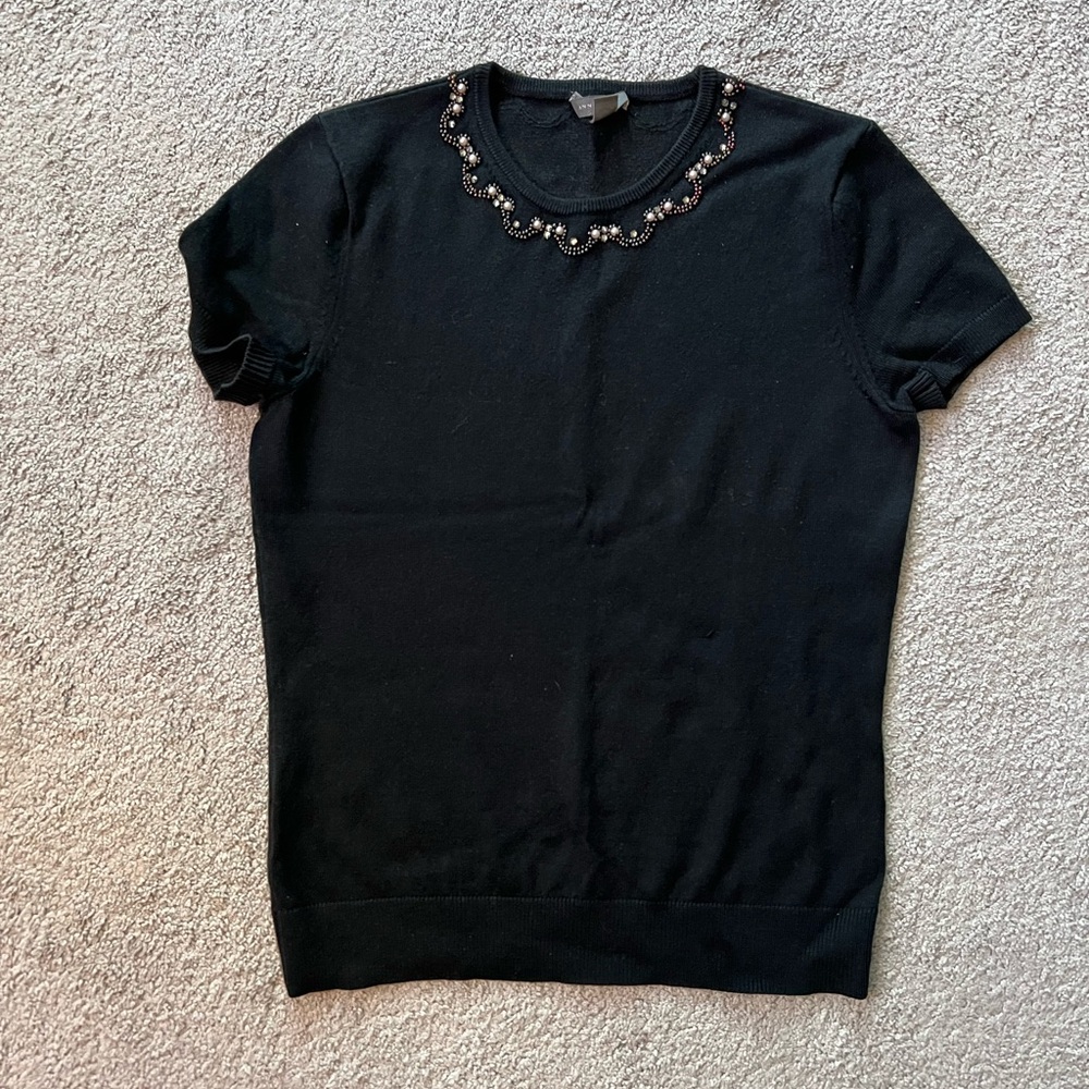 Ann Taylor Silk/Cashmere Short Sleeve Top